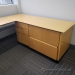 Birds Eye Maple U/C Suite Office Desk w/ Storage & Knee Space